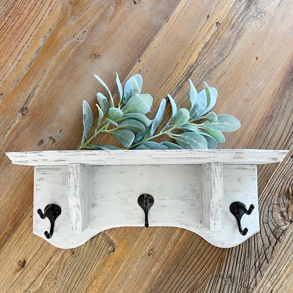 Farmhouse Vintage Rustic Wood Distressed Hanger